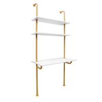 3-tier Wall Mounted Desk, Wall Mount Computer Writing Table, Wall Organizer  Iron, Eco-board for Homes, Student Dormitories 2