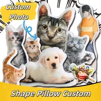 Photo Customization Pet-Shape Pillow With White Edge Personalized Cushions For Pet Friend Turn Pet Into 3D Pillow Sofa Car Decor 1