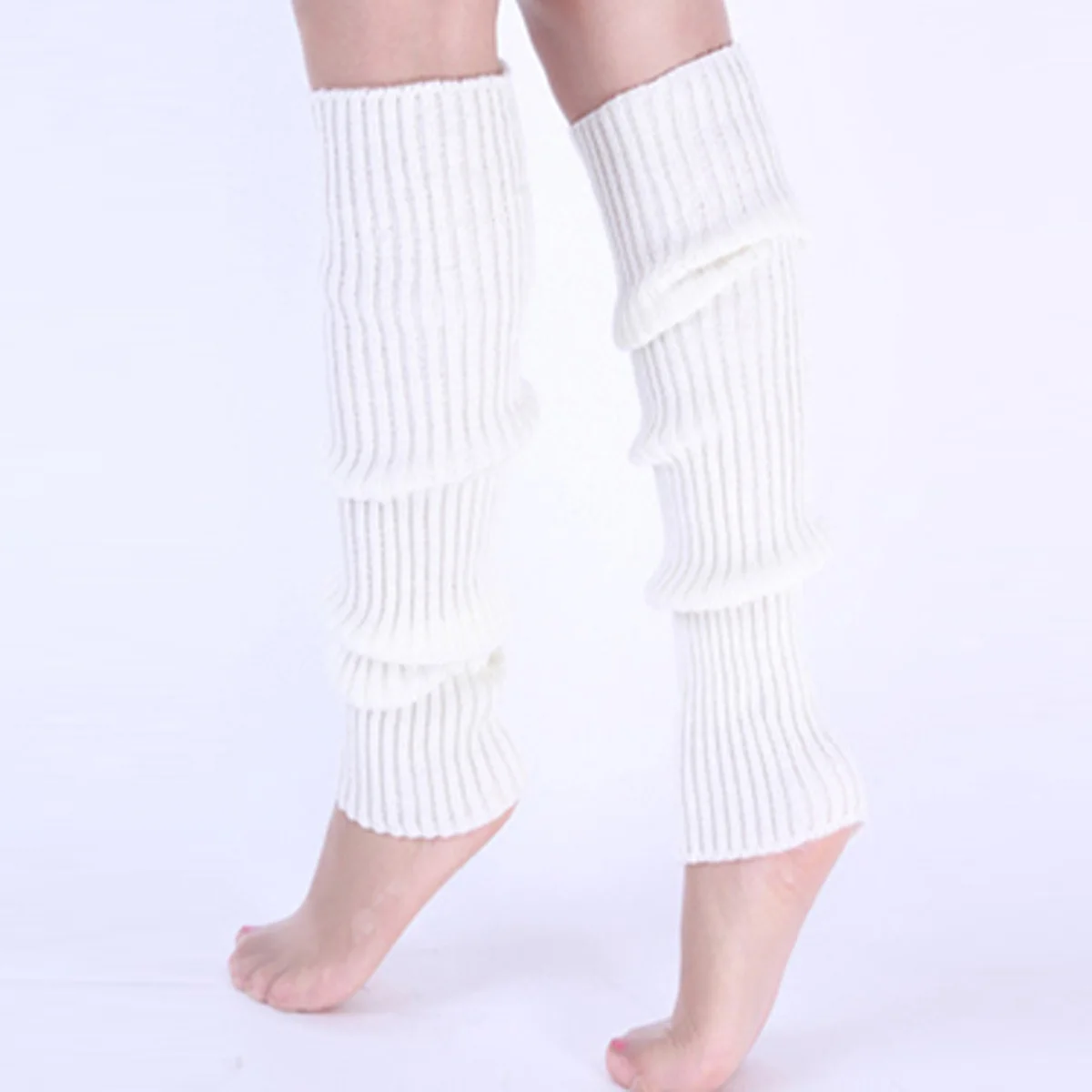 Description Picture 3 of itemClassic Knit Leg Warmers Rib-Knit Knee-High Leg Warmer Socks Women's Stockings Hosiery Warm in autumn and winter