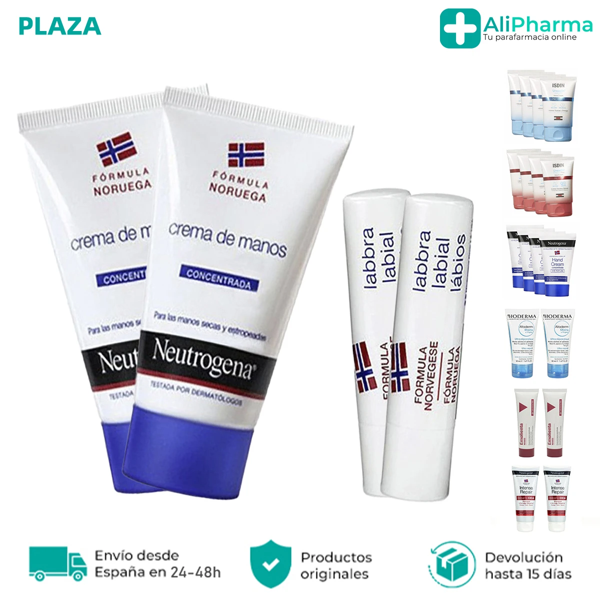 Alipharma - Crema de manos, ISDIN, UREADIN, BIODERMA, NEUTROGENA, crema  hidratante, cuidado corporal, tratamiento manos secas, cuidado de manos  agrietadas, cuidado de la piel, marcas originales, perfume, ELIGE MODELO -  AliExpress