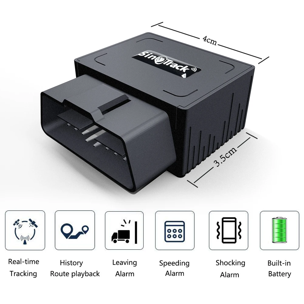 4G GPS Tracker Mini ST-902L Builtin Battery OBD II 16PIN interface device for Car vehicle with online tracking software