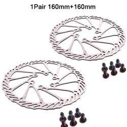High-Performance Disc Brake Rotor with Heat Dissipation for Road and Mountain Bikes (160mm, 180mm, 203mm) (2 PC 160MM)