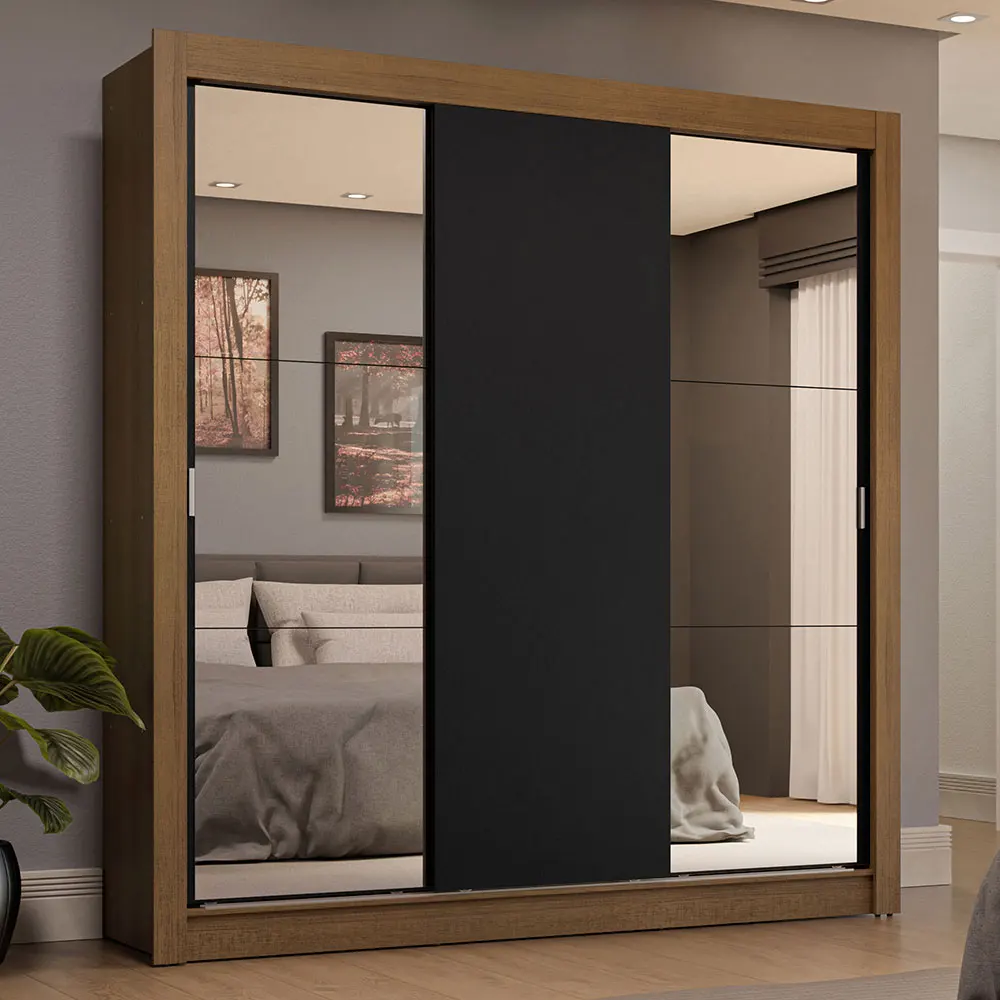 Ropero Closet Madesa Nobre 3 Puertas 2 Espejos MN 4