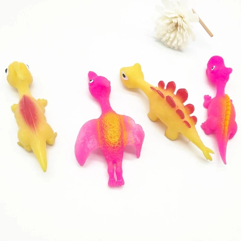 5-20PCS Catapult Launch Dinosaur Fun Tricky Slingshot Chick Practice Chicken Elastic Flying Finger Birds Sticky DecompressionToy fidget toys stress relief toys