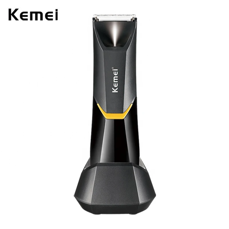 Kemei-aparador Elétrico de Pêlos na Virilha Cortador de Grama Lâmina de Cerâmica Clippers Impermeáveis Lâmina de Higiene Final Abaixo da Cintura Grooming