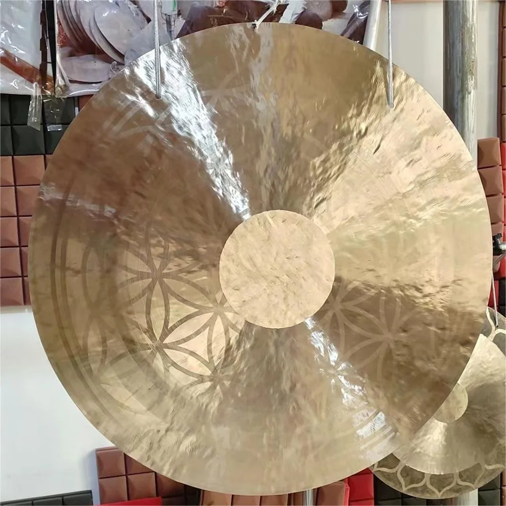 Arborea Sound Healing Gongs-Flower of Life Wind Gong 45-90 cm Meditation Gong Long Vibration and Sustain Soun Bath chinese gong instrument