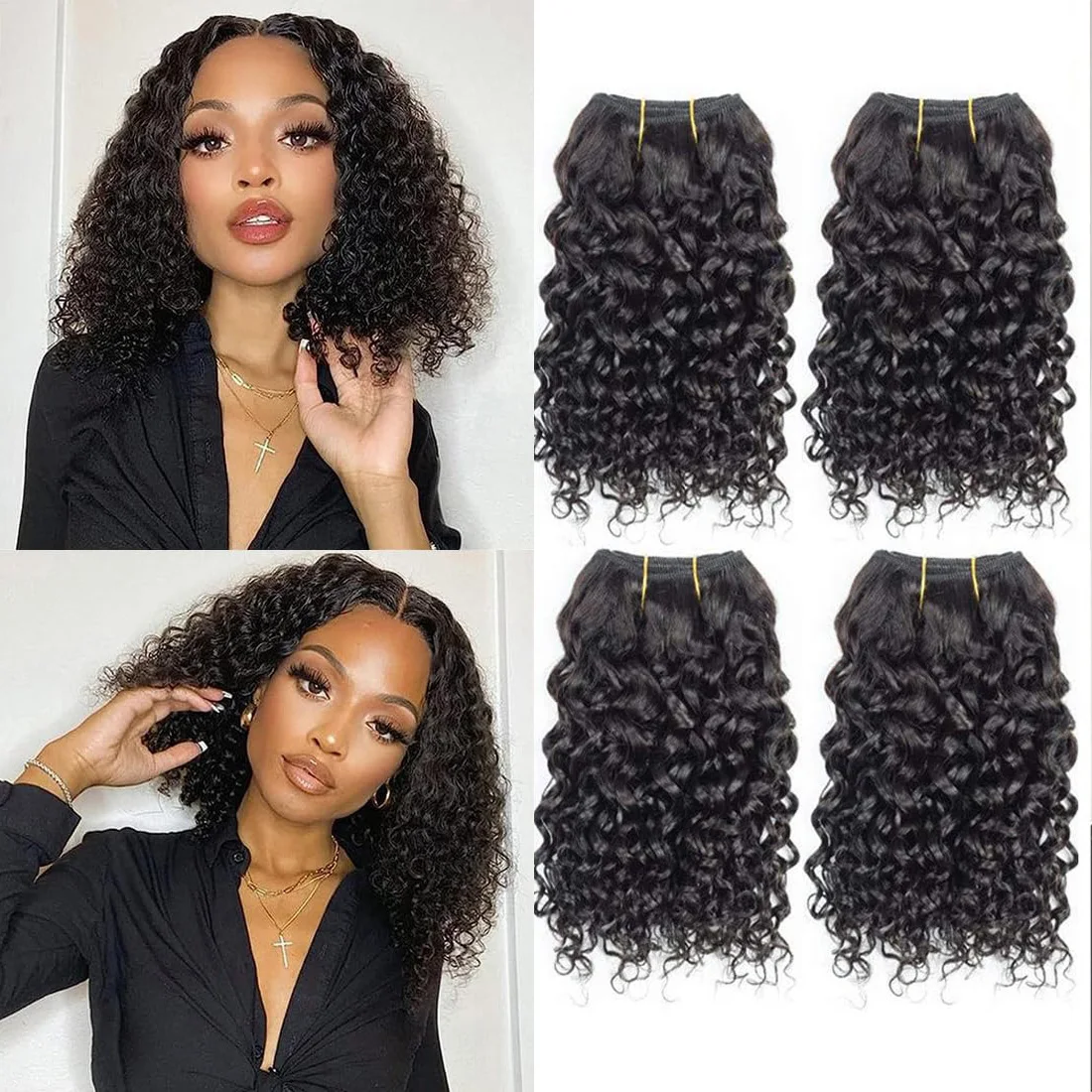 Brazilian Curly Hair Bundles Human Hair Weave 1/3/6 Pieces Tissage Humain Natural Remy Kinky Curly Extensions