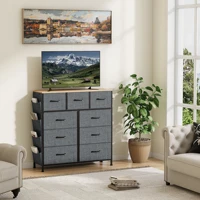 Комод Comanlai, шкаф для хранения с 9 ящиками, с боковыми карманами для хранения, для гостиной, детской комнаты, прихожей — изображение 3