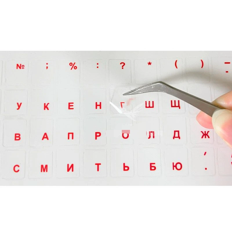Russian Transparent Keyboard Stickers Language Alphabet Black White Label Computer 1PC Dust Protection Laptop Accessories