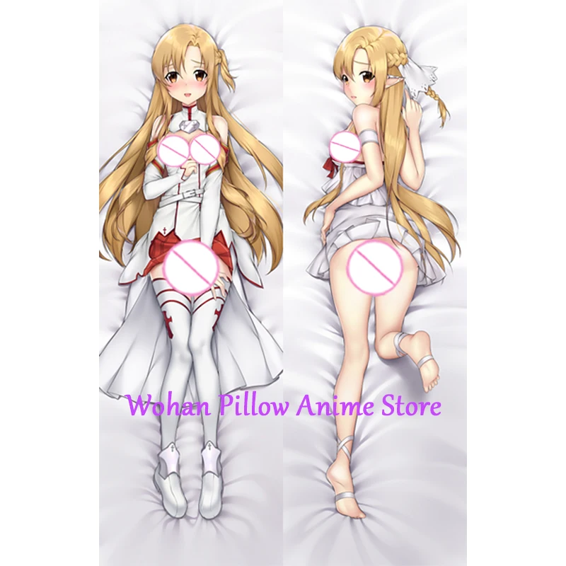

Dakimakura Anime Pillow Cover Asuna Double Sided Print Life-size Halloween Christmas Decoration