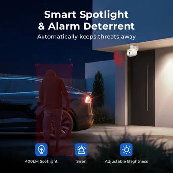 IMILAB EC5 Floodlight Camera 3MP 2K Outdoor Security Surveillance Color Night Vision  Human Tracking  360° PTZ Auto Deterrence 5