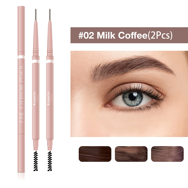 Ultra Fine Waterproof Double-Ended Brow Pencil – Long Lasting Professional Eye Makeup