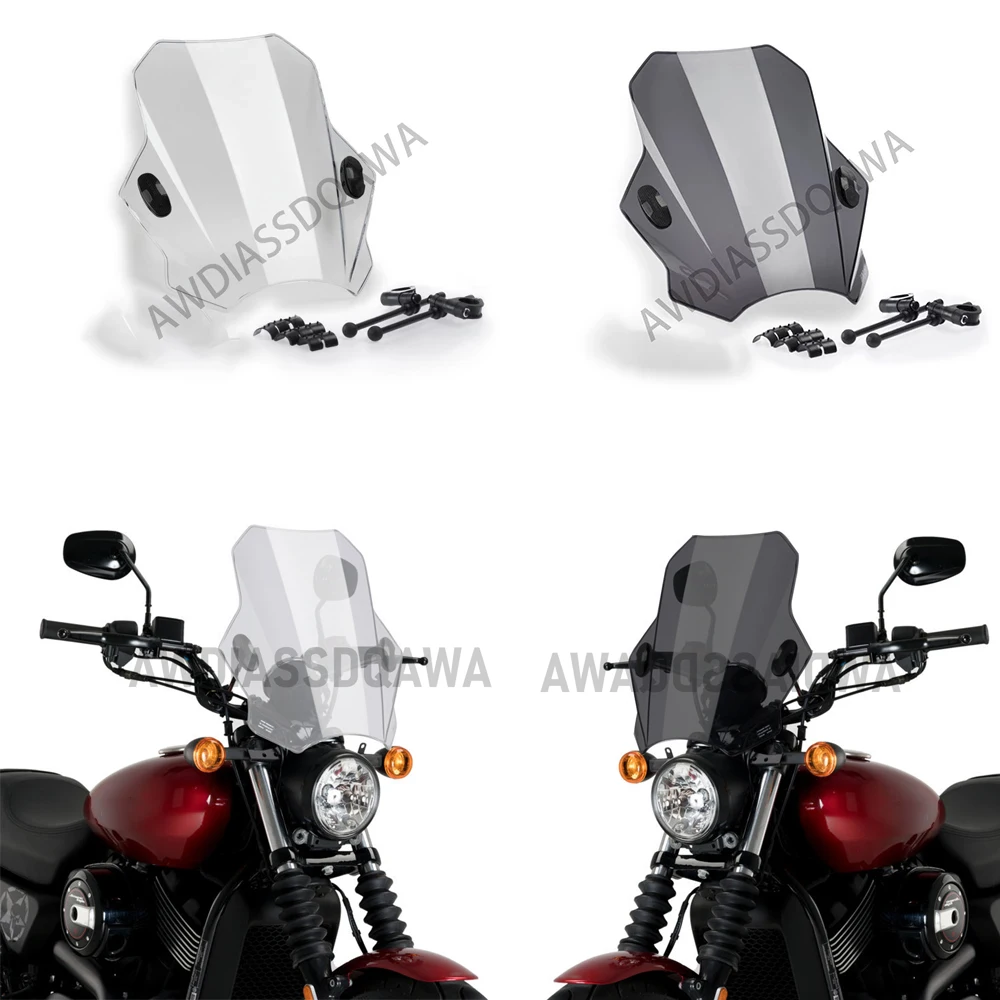 Parabrezza Parabrezza Regolabile Per Moto Per Harley Davidson Street 750 Sportster Forty-Eight 48 Xl1200X 2017 - 2020