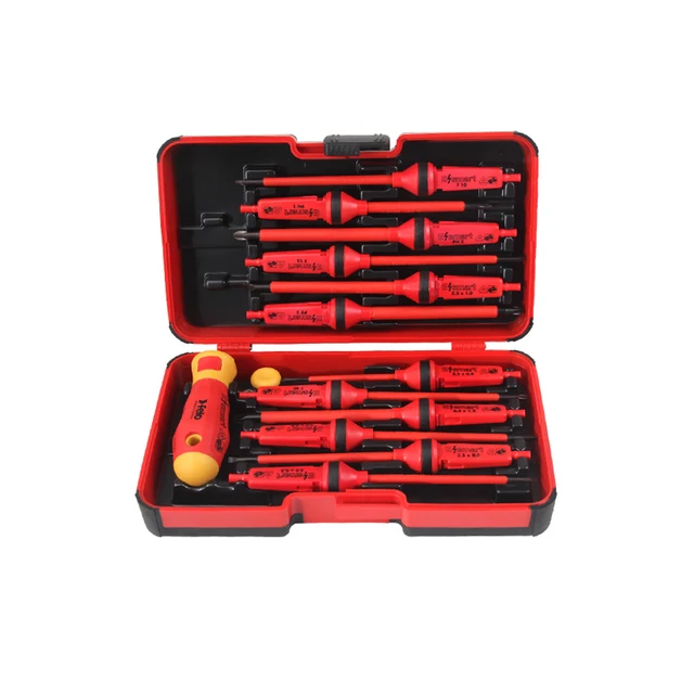 Juego De 6 Destornilladores Felo Ergonic VDE - Mangos Ergonómicos, Seguridad Eléctrica 1000V