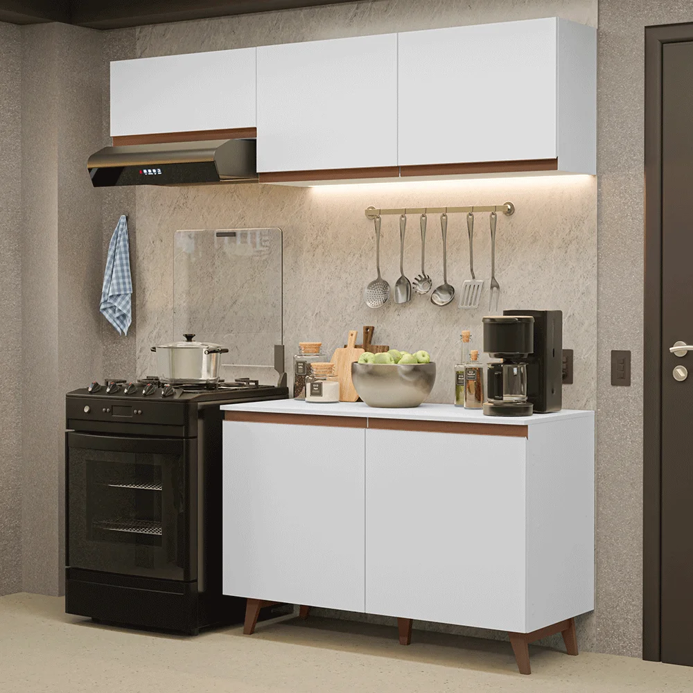 Cocina Integral Completa Modular Madesa Reims 190cm Color Blanco 08