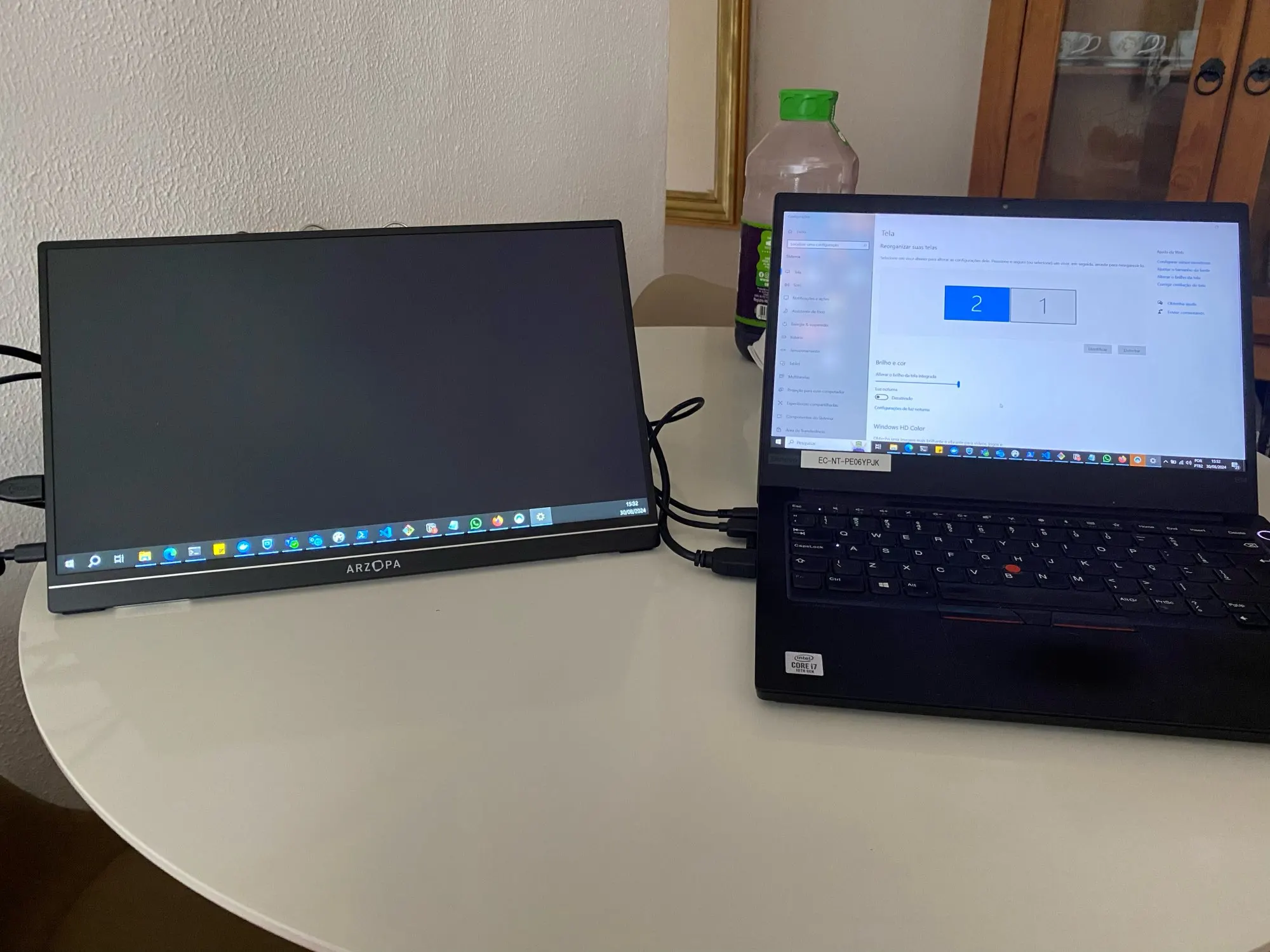 NOVO ARZOPA 15.6 inch Monitor Portátil FHD 1080P IPS USB-C Mini-HDMI photo review