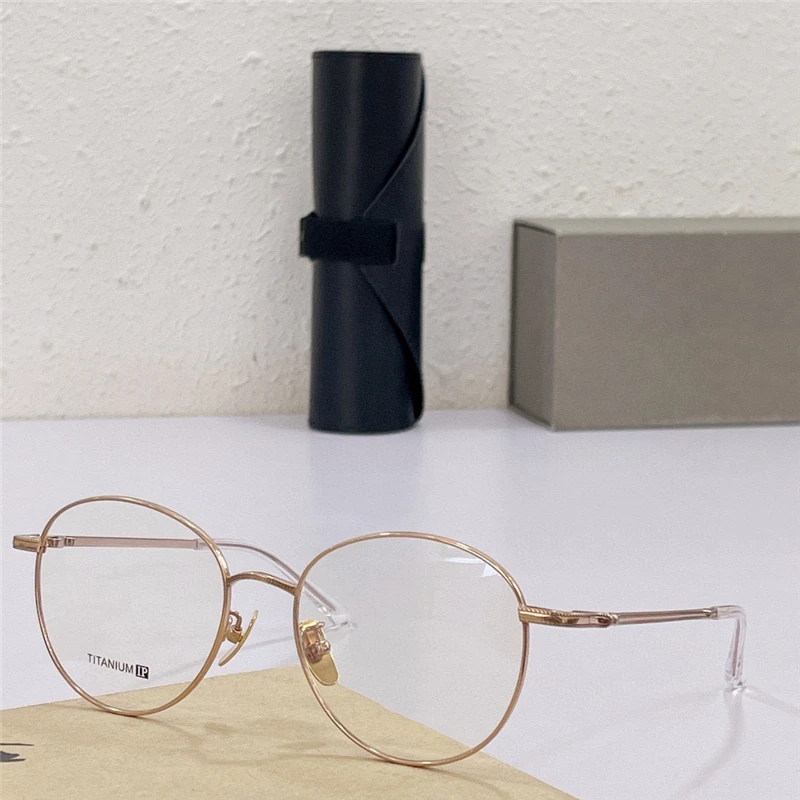 

Optical Eyeglasses For Men Women Retro DTX 167 Style Anti-Blue Oval Frame Glasses Light Lens With Box