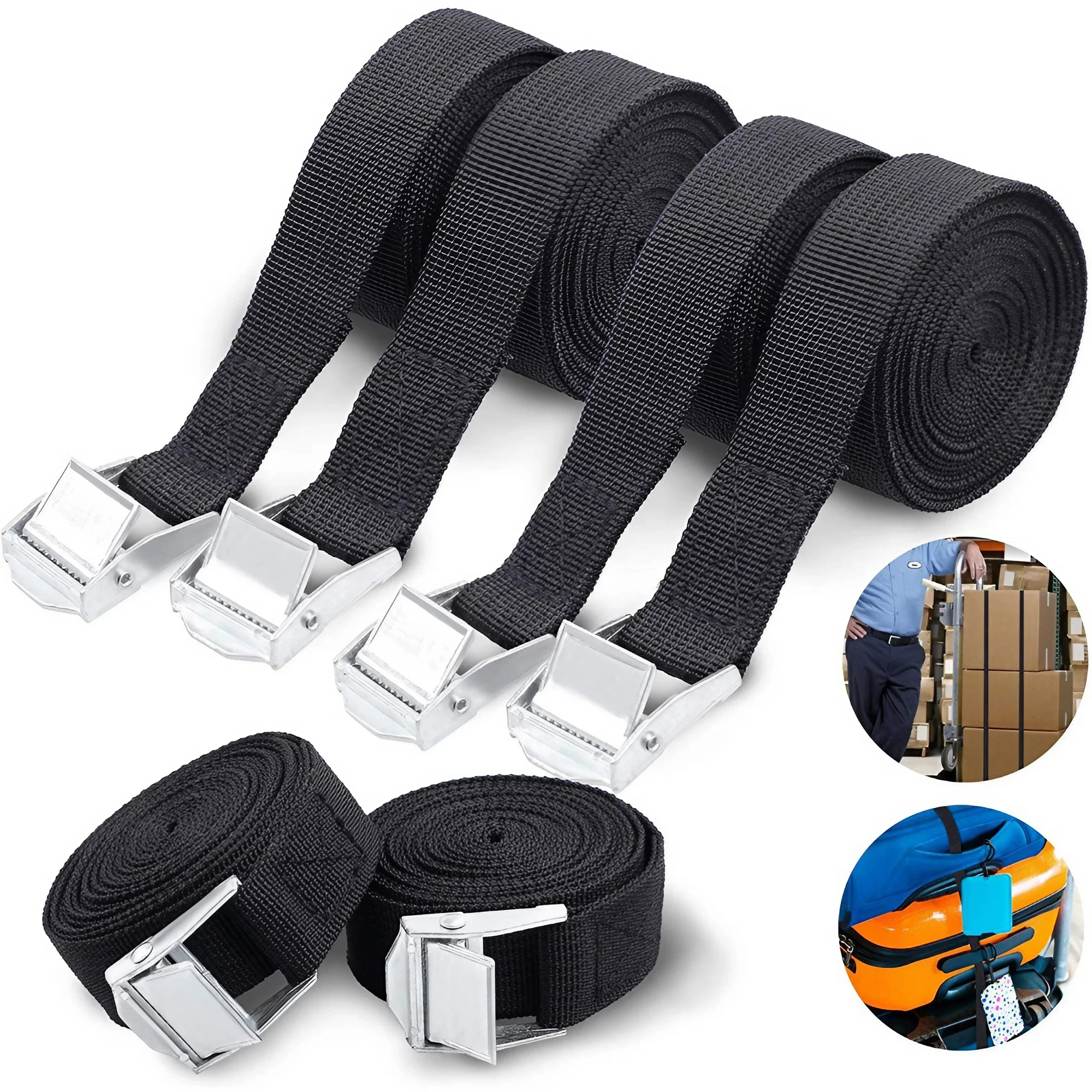 Fastener Heavy Duty Car Cargo Tie Down Strap Luggage Truck Tension