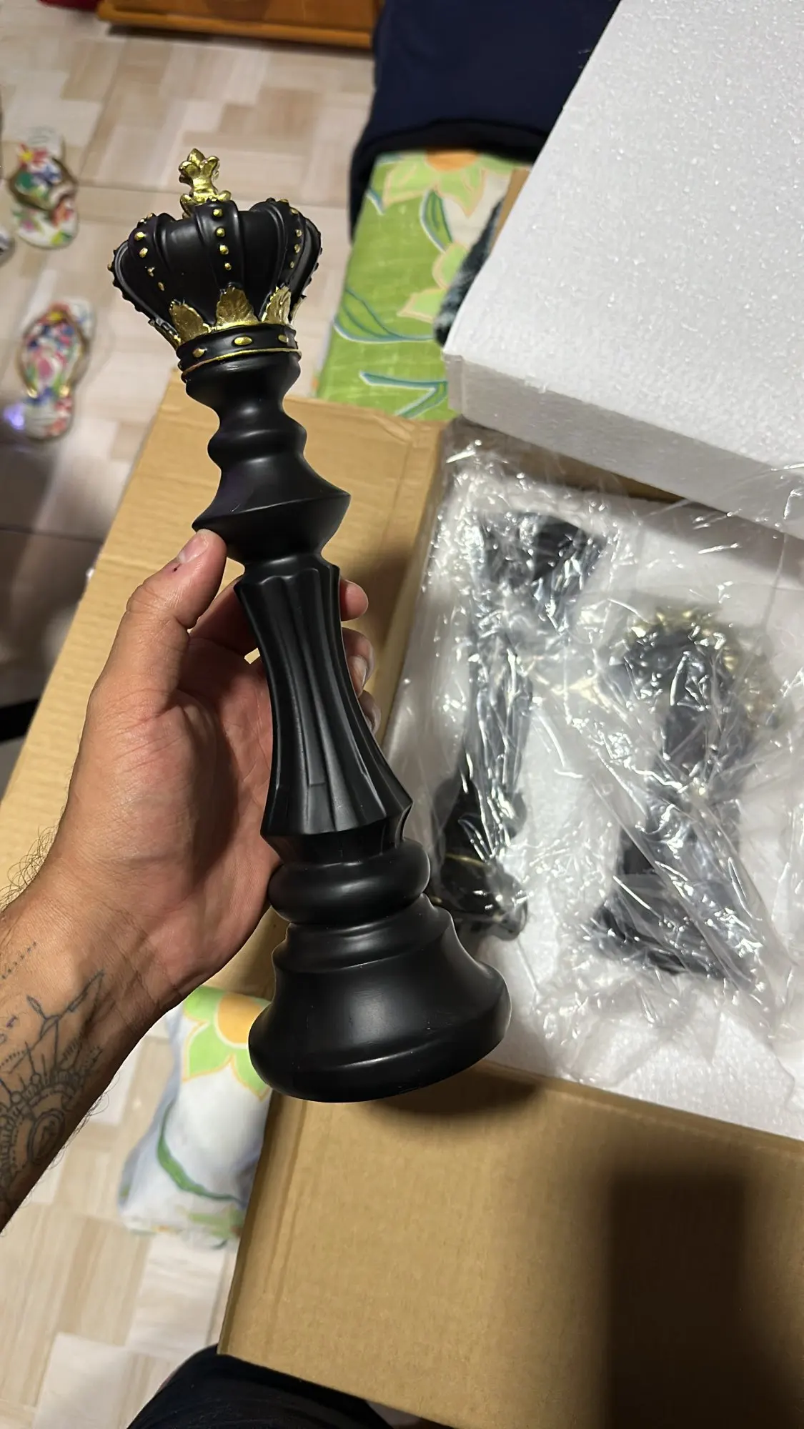 Elegant Chess Resin Figurines - King, Queen, Knight Decor Set photo review