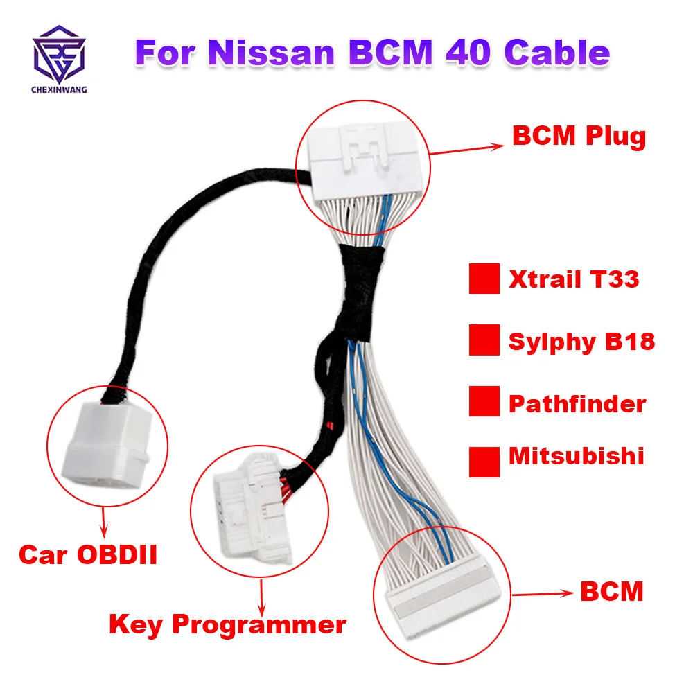 Cavo Bcm 40 Per Nissan Sylphy B18 Xtrail T33 Per Mitsubishi 4A Smart Key Cable Per Obdstar K518 Autel Im508 Im608 Key Tool Plus