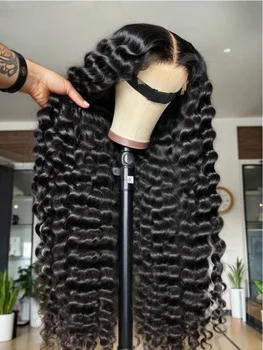 200 Density Loose Deep Wave Lace Front Wig Hd Lace Frontal Wig 13x4 Curly Human Hair Wigs For Women 360 Hd Pre Plucked Lace Wig 1