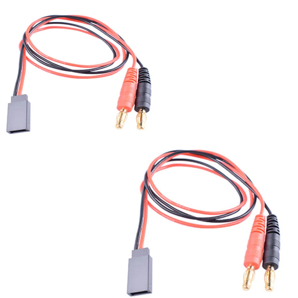 Cavo Di Ricarica Da 2 Pezzi RX UNI FUTABA A Spina A Banana Da 4 Mm Per Caricabatteria Per Auto E Aereo RC E Accessori Per Batterie Con 22awg 300 Mm - Foto 9