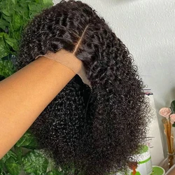 Short Kinky Curly Bob Human Hair Wig T Part Brazilian Deep Curly Lace Frontal Wigs Short Lace Part Wigs Remy Lace Front Wigs