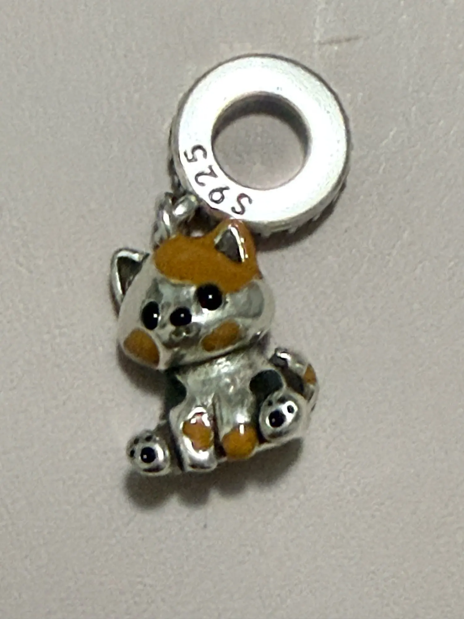 Abalorios de plata de ley 925 originales, colgante con estampado de pata de perro y gato, compatible con pulseras Pan, collares, joyería DIY para mujer photo review