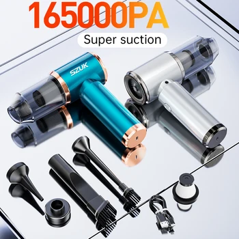 SZUK Portable Car Vacuum Cleaner Powerful Wireless Vacuum Cleaner 165000Pa Strong Suction Handheld Mini Vacuum Cleaner for Car 1