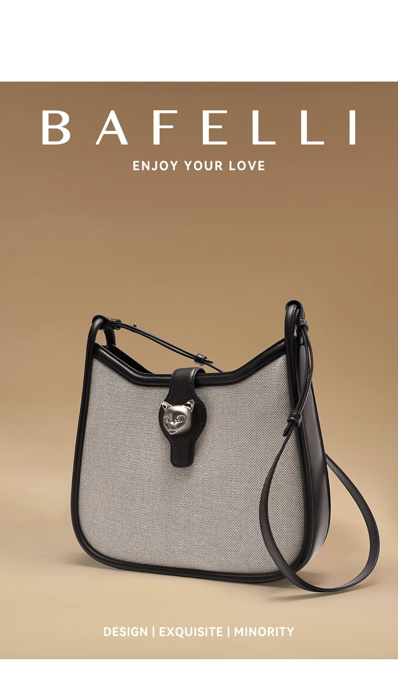 Split leather vintage crossbody bag front view