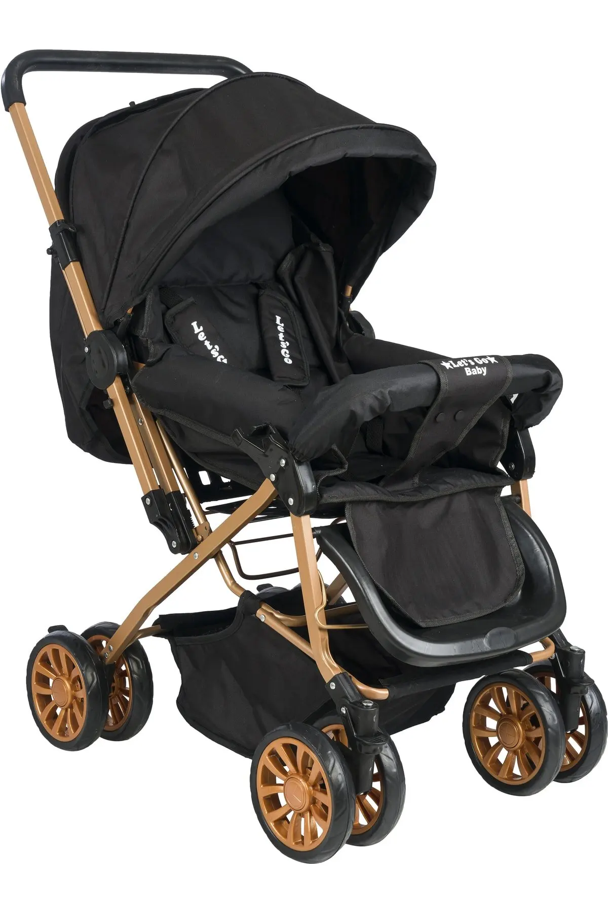 Carry Capacity: 15 kg Two-Way Full Retractable Awning Baby Stroller-Back tekerlerde brake system