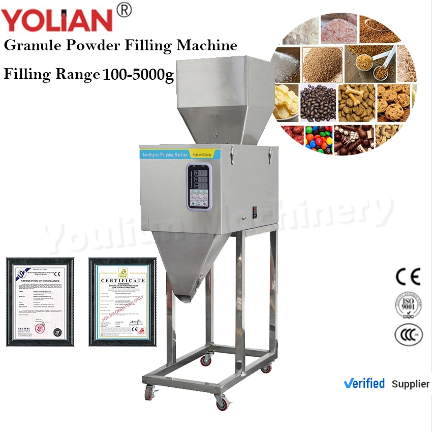 100-5000g FZ-5000 Powder Granule Particles Filling Weighing Pack Machine For Nut Specis Coffe Bean Sugar Candy Hardware Pet Food automatic powder particle granule spice vertical filling machine grains dispenser 999g large scale quantitative release sensor