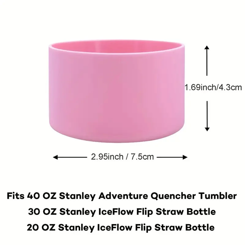 Silicone bottom cup holder suitable for Fits 40 OZ Stanley Adventure Quencher Tumbler 30 0Z Stanley lceFlow Flip Straw Bottle
