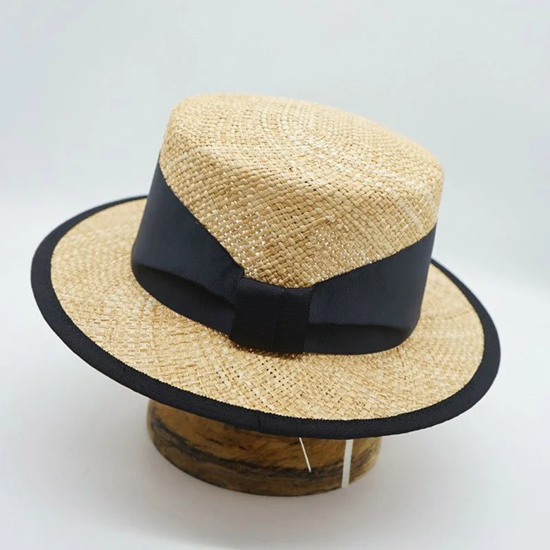 

Women Summer Hat Ribbon Bowknot Straw Hat Wide Brim Boater Sun Hat Beach Hat Ladies Derby Wedding Church Fedora Pork Pie Hat