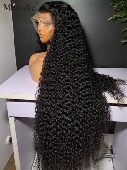 Melodie 28 34 40 Inch 13x6 HD Lace Front Wigs Loose Deep Wave 220 Density 13x4 Water Curly Lace Frontal Human Hair Wig For Women 1