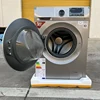 Drum Washing Machine Compact Portable Full Automatic Laundry Washer in Gray Apartment with Drain Pump LED Display Programs 1