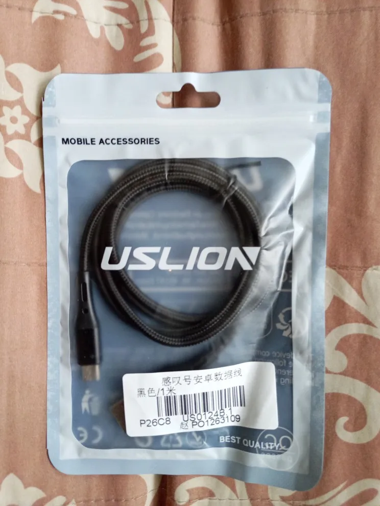 USLION 3A Micro USB Cable Fast Charging for Samsung Xiaomi Huawei Realme OPPO Android Mobile Phone USB Data Wire Cord 0.5/1/2/3M photo review