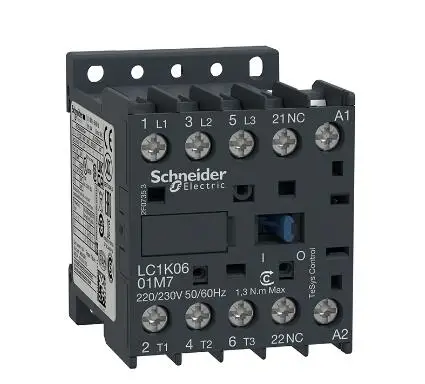 

LC1K0601M7 LC7K0601M7 TeSys K контактор-3P-AC-3 = 440 В 6 A - 1 NC aux. -Катушка 220...230 В переменного тока
