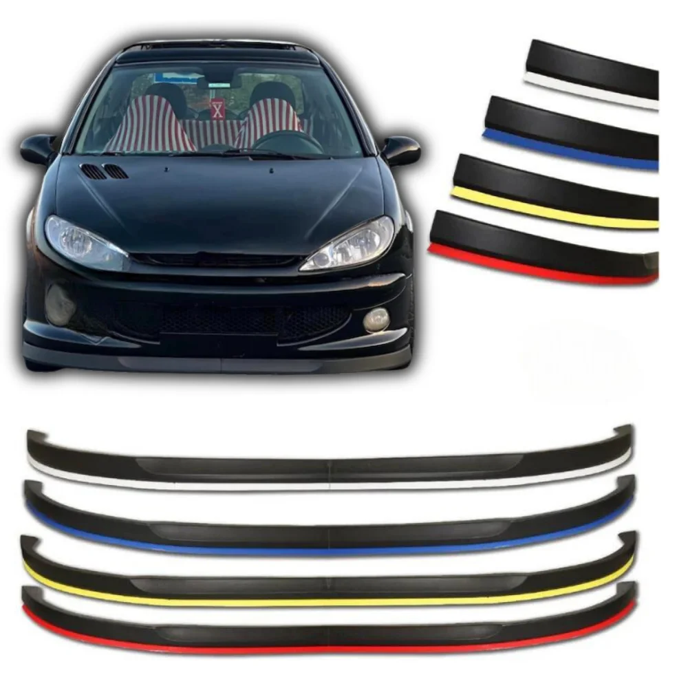 2 Pz Paraurti Anteriore Labbro Per Peugeot 206 Body Kit Accessori Auto Spoiler Splitter Diffusore Sport Paraurti Tuning Parti Esterne