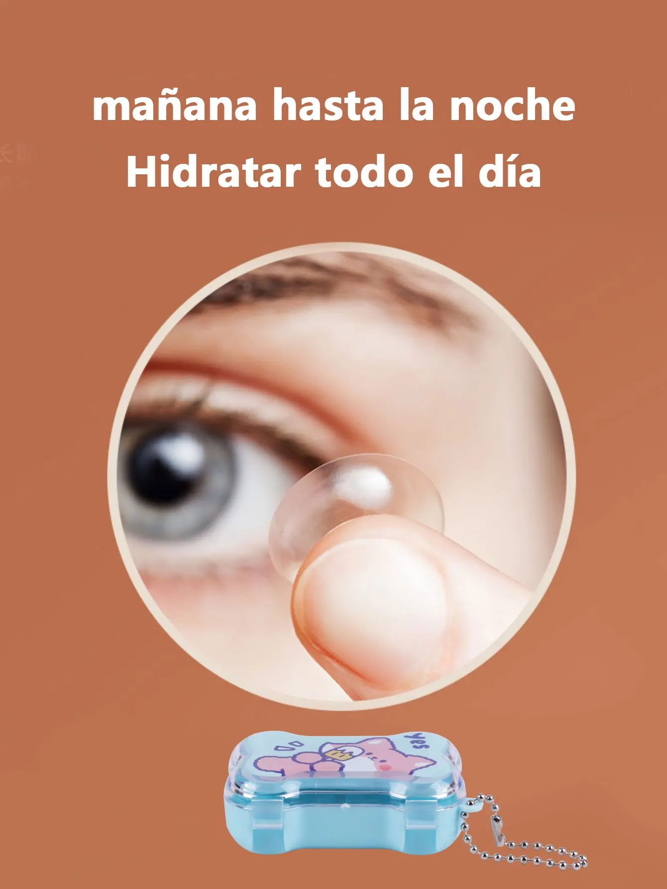 3pc caja de lentes de contacto