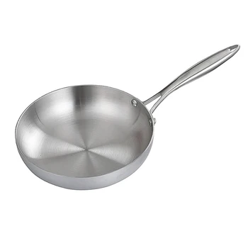 28 centimetri In Acciaio Inox Padella Wok Padella antiaderente cibo Bistecca Fritta Stufa A Gas Pentola A Induzione Generale sausepan Cucina biscotti 1