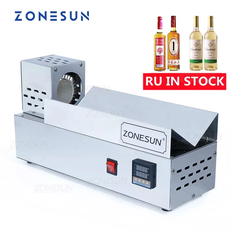 

ZONESUN термоусадочная машина для бутылок красного вина, устройство для нагрева, машина для запечатывания пленки из ПВХ, инструменты для запечатывания крышек
