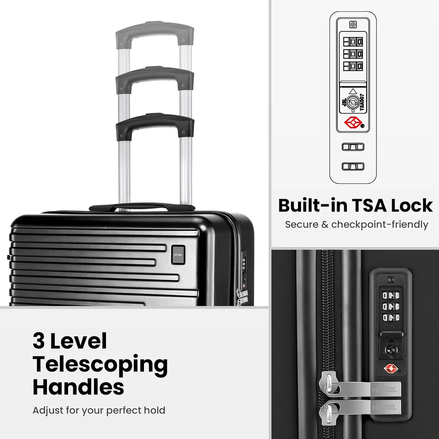3-Piece Hard-shell Luggage Set 4