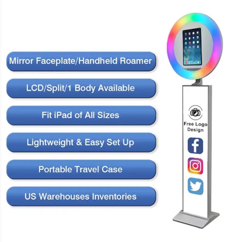iPad Photo Booth, Selfie Maker, Adjustable Case with LED Ring Light for Events, Parties, Weddings A0a05efd493b7458b81b35c0fe34ea96f1