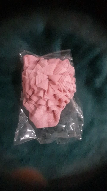 Big Blossom Flower Ribbed Turban Baby Cap photo review