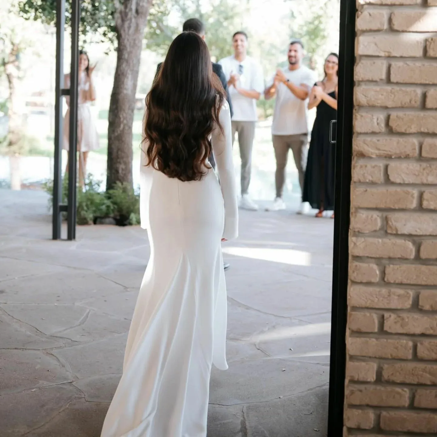 Elegant Mermaid Stain Wedding Dress Arabic Wedding Dresses Long Sleeve Party Dress Modest 2025 Celebrity Bridal Dress Cstomized 2
