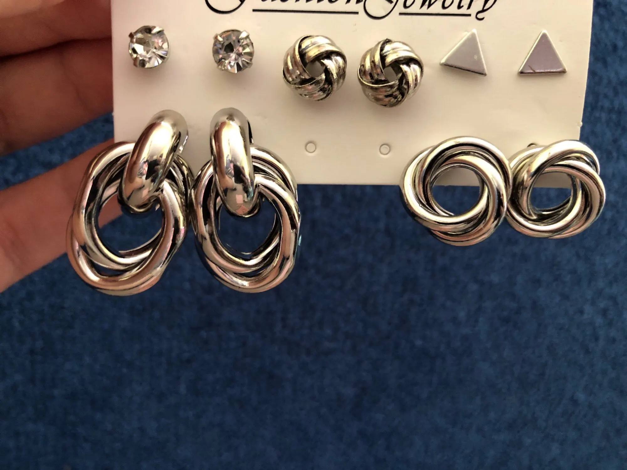 17KM Pearl Silver Color Dangle Earrings Set Butterfly Acrylic Hollow Drop Earrings for Women Heart Hoop Earring Fashion Jewelry photo review