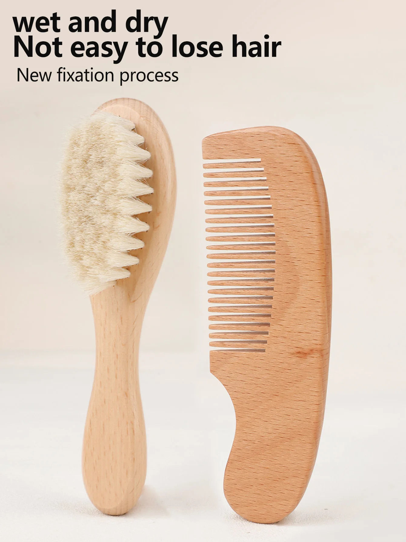 Airbag comb wool brush flat comb portable baby shampoo brush wool hair comb set