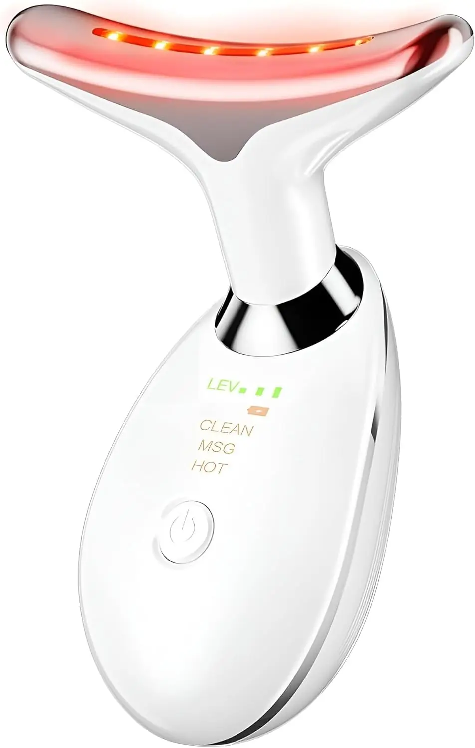 Massageador Facial e Cervical Rejuvenescimento da Pele 3 em 1 – LED, EMS e Calor Terapêutico Anti-Rugas