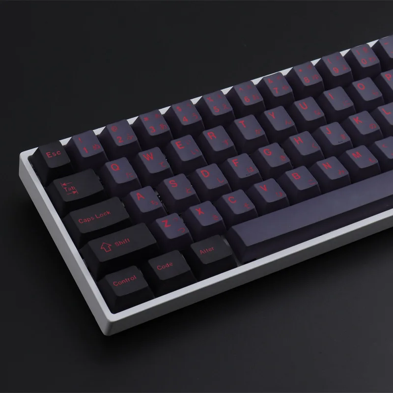 129 Keys GMK Alter Keycaps Cherry Profile Black and Gray Japanese